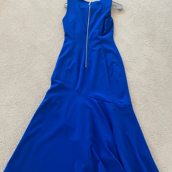 Calvin Klein High Low Wrap Hem Dress Blue Sz 4 - Picture 6 of 7